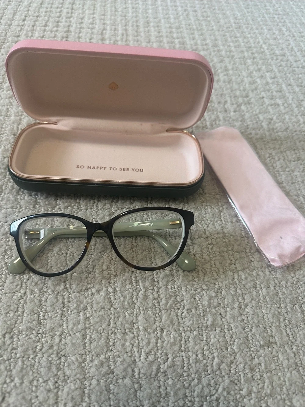 Kate Spade Tailynn Eyeglasses Frames Havana Cat Eye 52-16-140 w/ Case